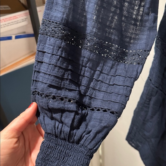 American Eagle Outfitters Dark Blue Long Sleeve Dress - Picture 6 of 7